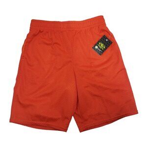 NEW Athletic Works Mesh Shorts Boys Size‎ L 10/12 Dark Orange/Red